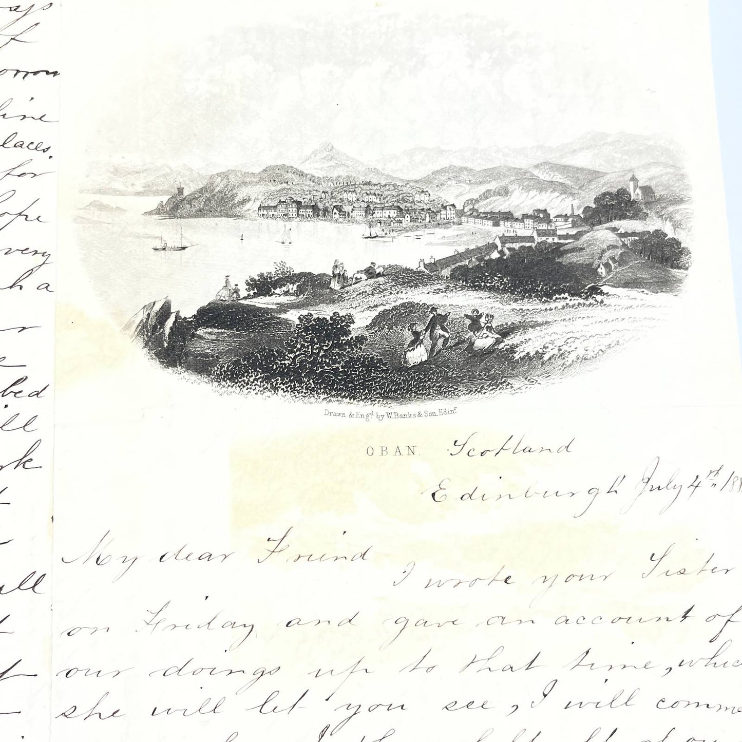 1882 July 4th Letter from Edinburgh Scotland to Mrs J Beatty Philadelphia PA AC2
