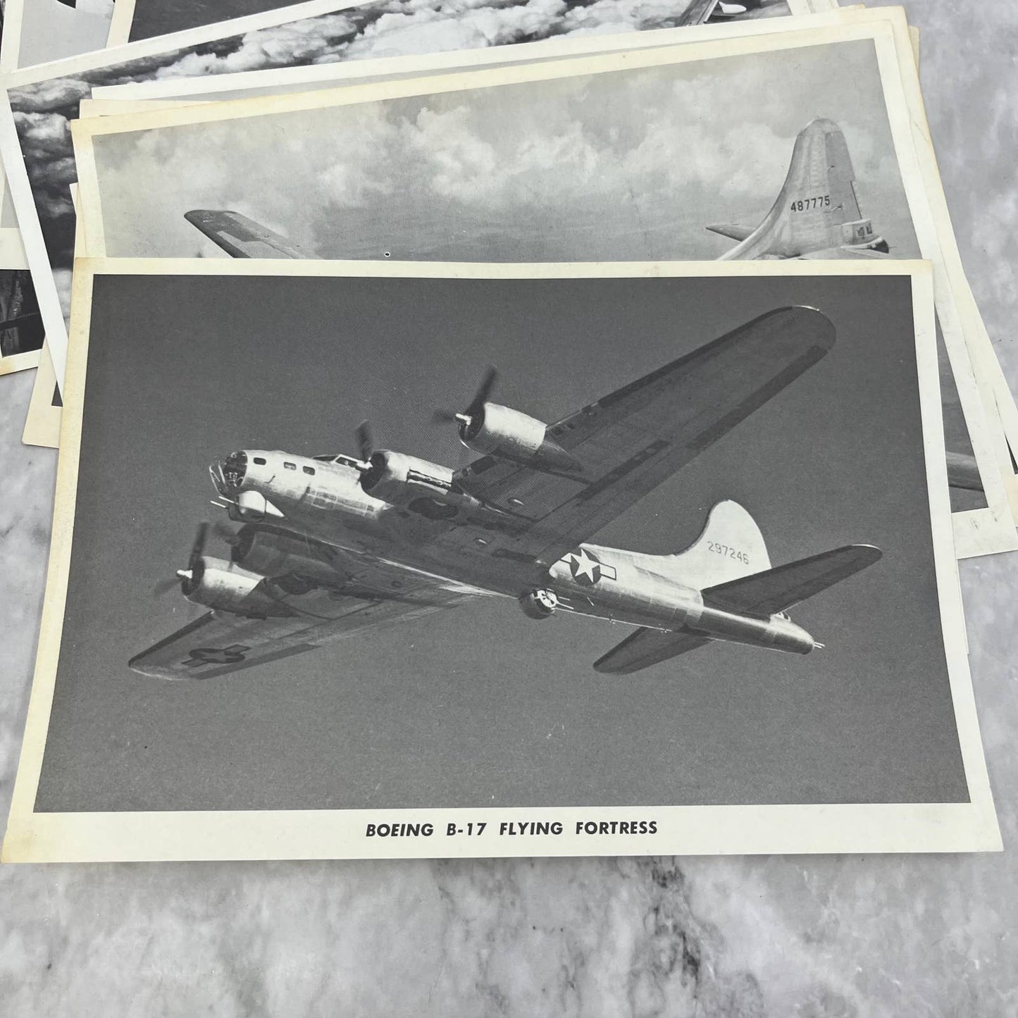 Mid Century Collection of 13 Boeing Aviation Aircraft Photo Data Sheets TK1