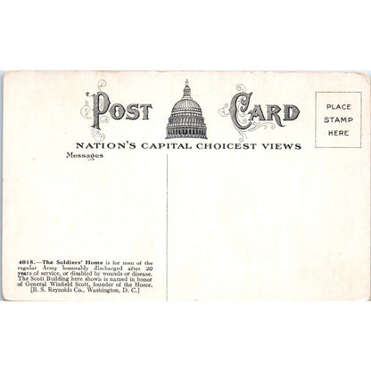 Soldier's Home Washington D.C. Original Postcard TK1-P2