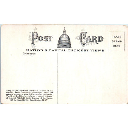 Soldier's Home Washington D.C. Original Postcard P1-16