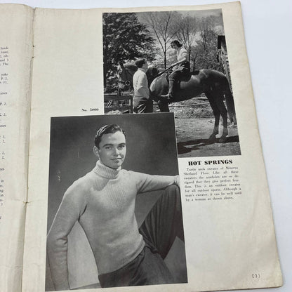 1937 Minerva Men's Book Vol. 50 Sweaters and Accessories Knitting Patterns TH8