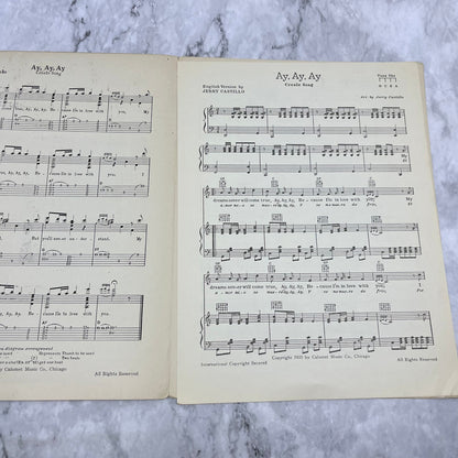 Ay, Ay, Ay, Spanish Creole Song by Jerry Castillo Carl Ravazza Sheet Music V42-4