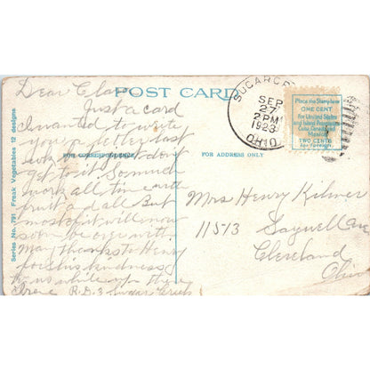Giant Potato Sugarcreek Ohio 1923 Original Postcard P1-13