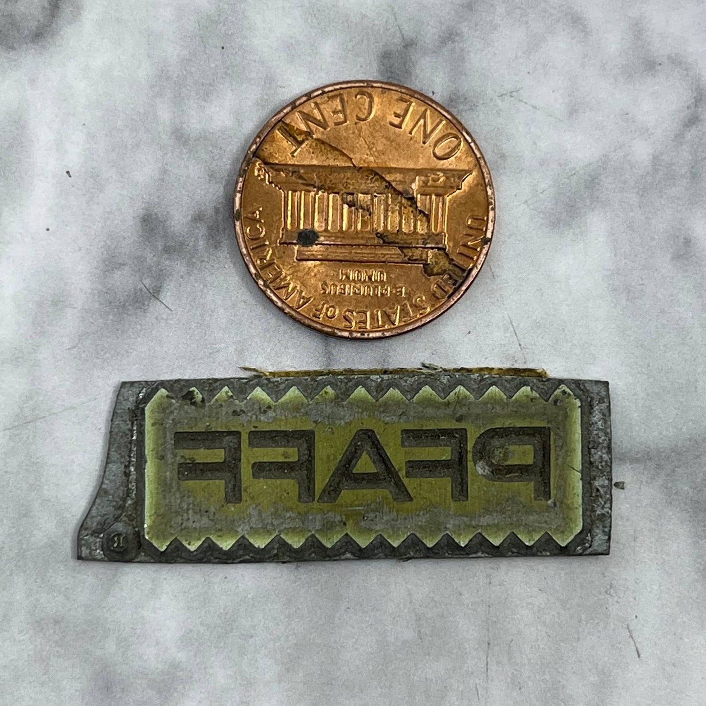 Vintage Printing Letterpress Printers Block Plate PFAFF TJ58