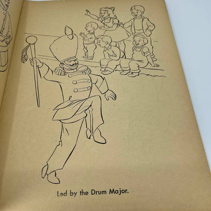 1953 Jumbo Coloring Book Super-Dooper Circus Merrill Chicago TB4