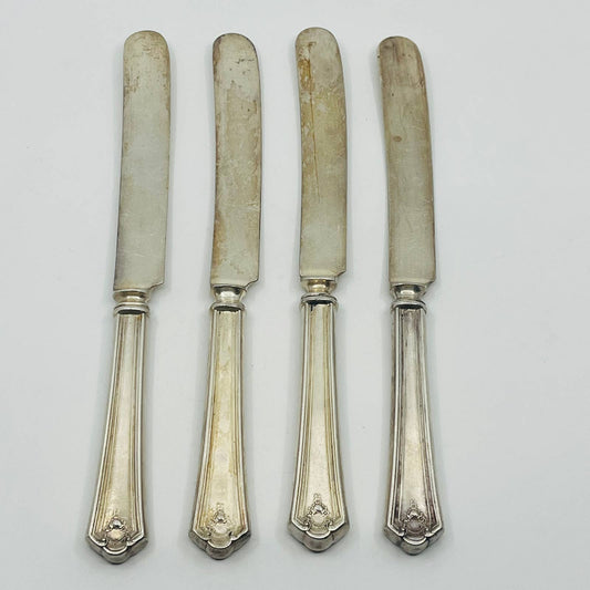 1914 WM Rogers Ashland Silverplate Knife Set of 4 SB7