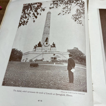 RARE 1927 Lincoln Memorials Booklet 16 pg w Pictures Bookwalter Indianapolis A1