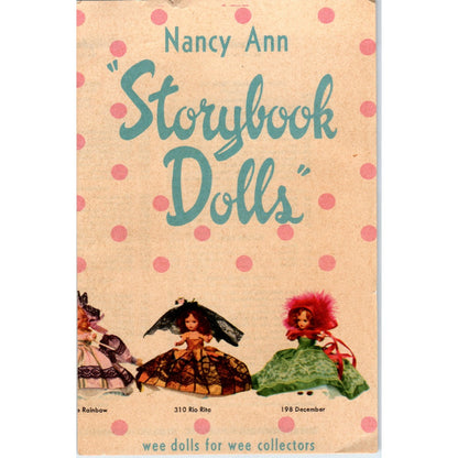 Nancy Ann Storybook Dolls Advertising Leaflet Unbreakable Plastic Dolls B6