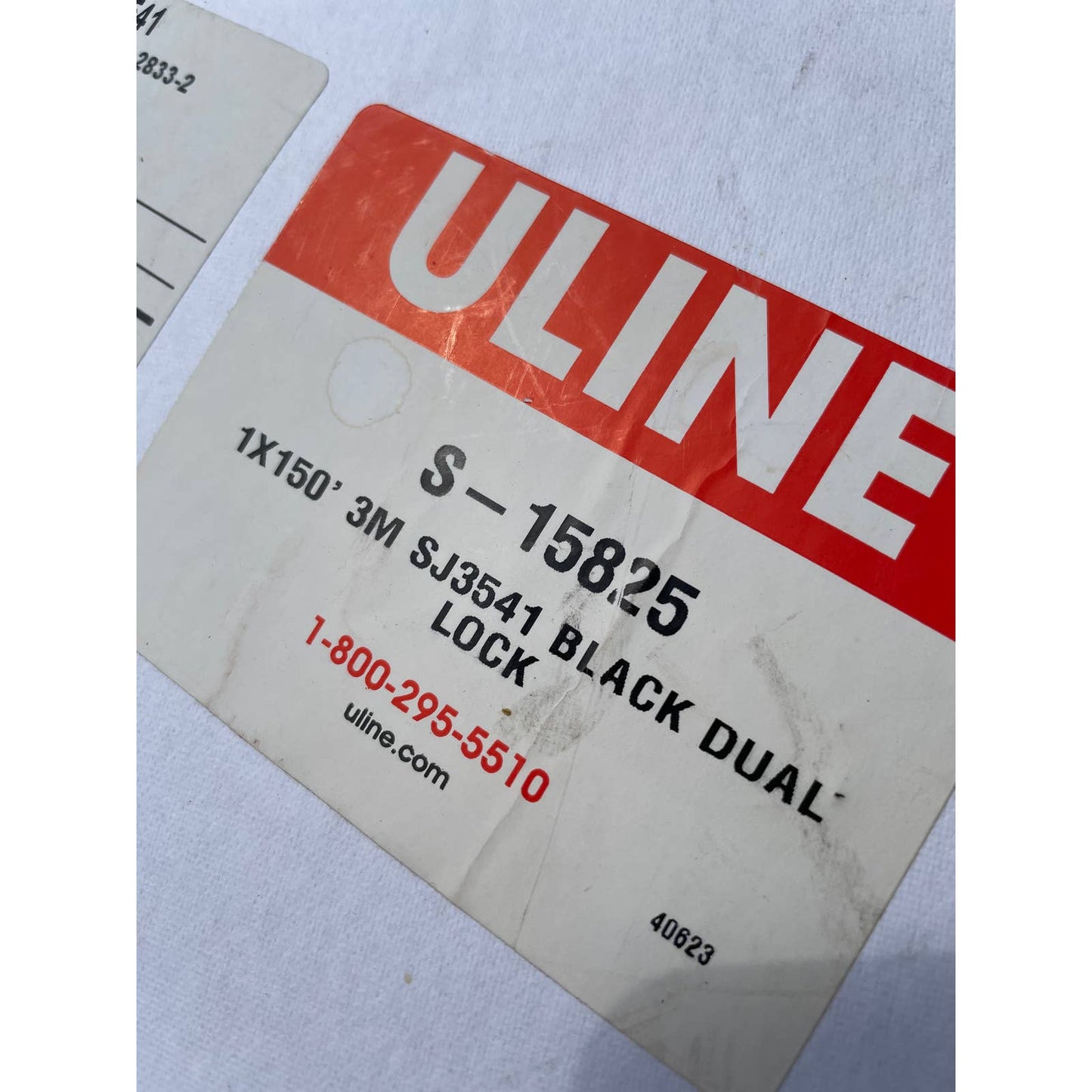 Almost Full Roll ULINE  S-15825 1X150’ 3M SJ3541 BLACK DUAL LOCK Fastener