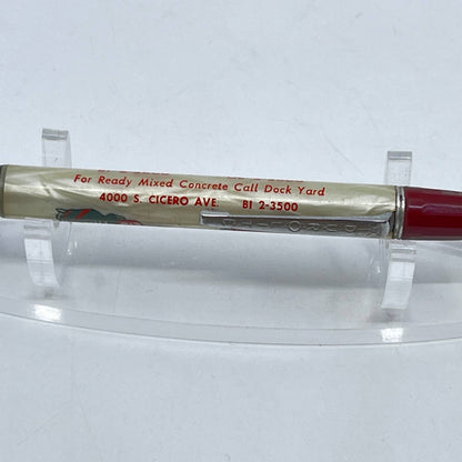 Vtg Mechanical Pencil Celluloid Marble Edmier Excavating Cicero Ave Chicago SD7