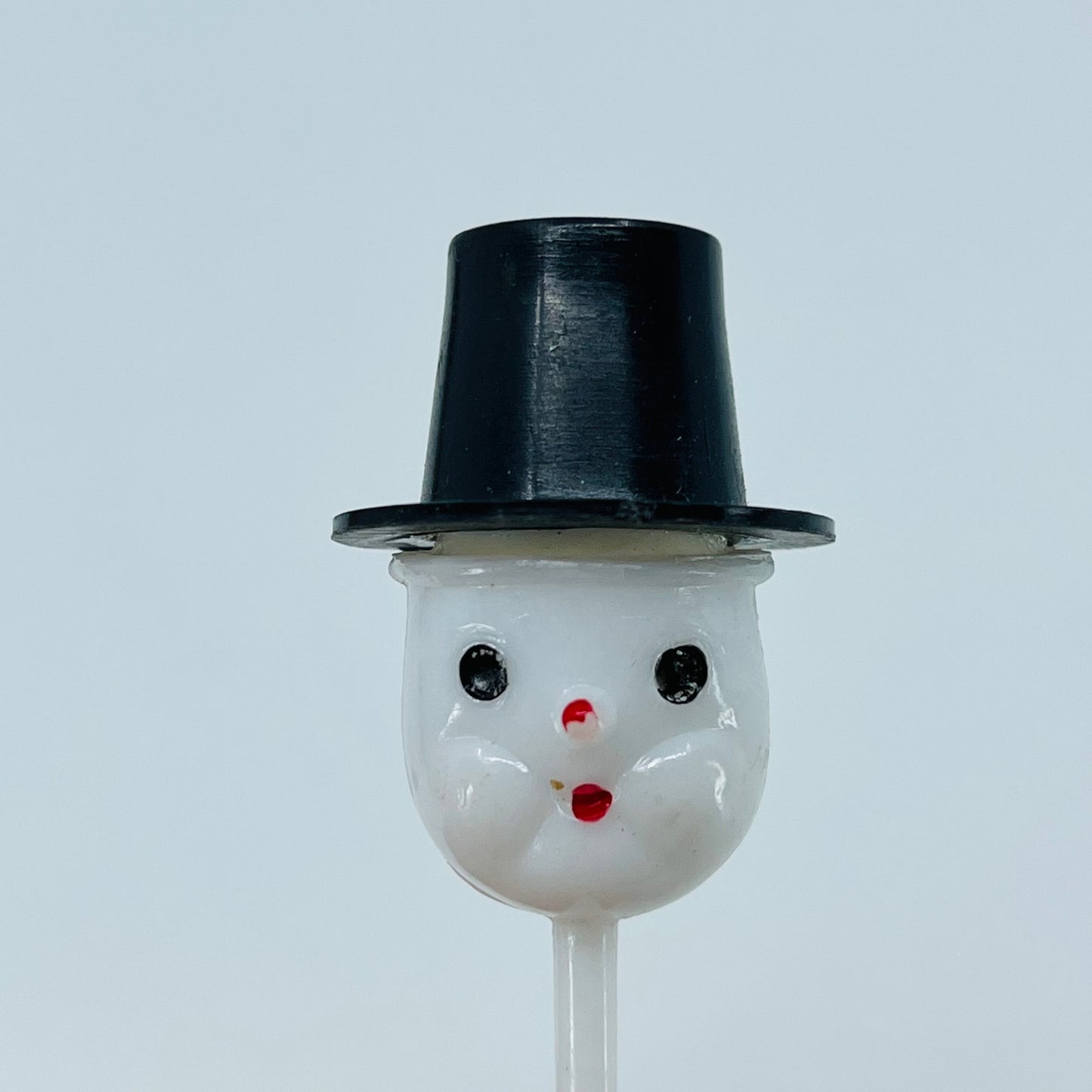 Vintage Celluloid Frosty The Snowman Muffin Cupcake Topper SB2