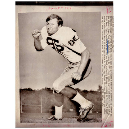 1971 Press Photo Football Notre Dame Defensive Lineman Walt Patulski 8x10" AD3