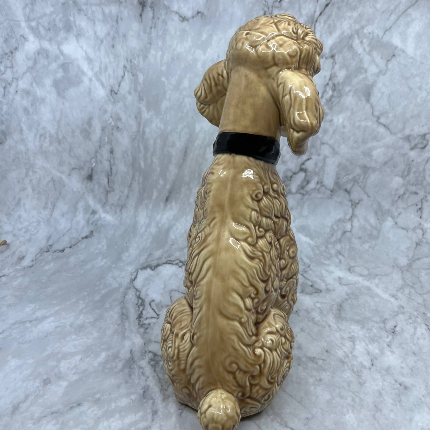 Vintage Ceramic Poodle Dog Sculpture 11” Brown Ceramica De Cuernavaca TJ2