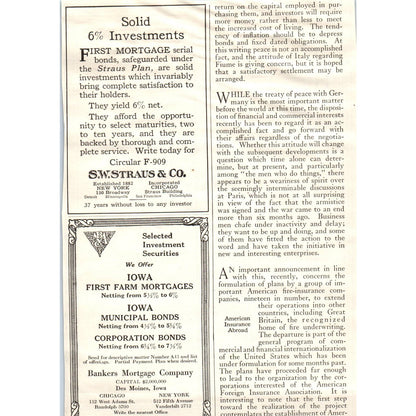 c1920 Harper's Magazine Ad - Continental and Commercial Bank Chicago EA3