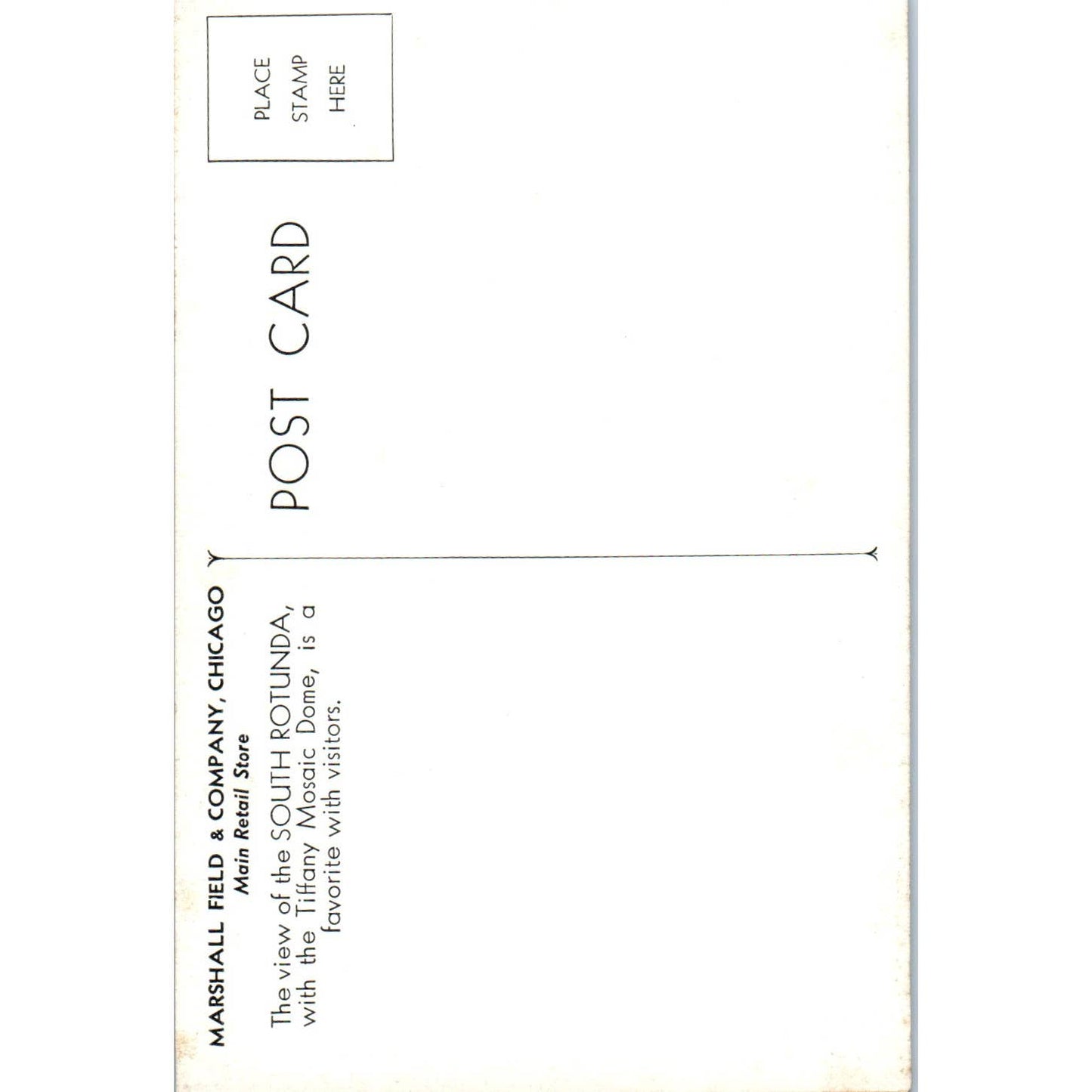 Marshall Field & Co Chicago South Rotunda View Original Postcard TK1-25