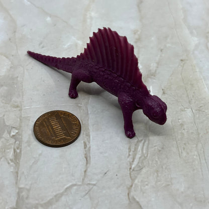 Vintage MPC Purple Dimetrodon Dinosaur Mini Plastic Figure Toy Figurine TE5-S2