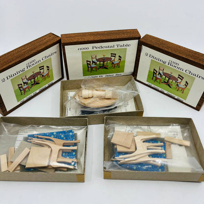 1974 Dollhouse NOS Craft Creative Kits Lot of 3 1:12 Scale TABLE & CHAIRS TD2