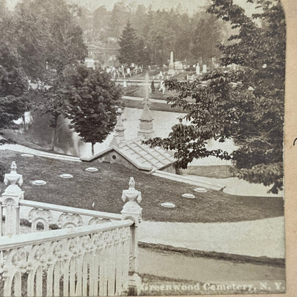 Greenwood Cemetery New York Antique Stereoview Card H2-4