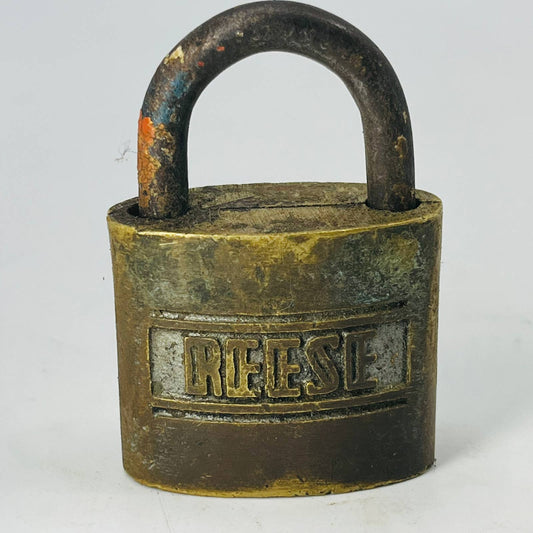 Vintage 1920s REESE Brass Lock Padlock No Key SA8