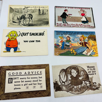 Vintage 1900-70s LOT OF 42 HUMOR Post Cards EA3