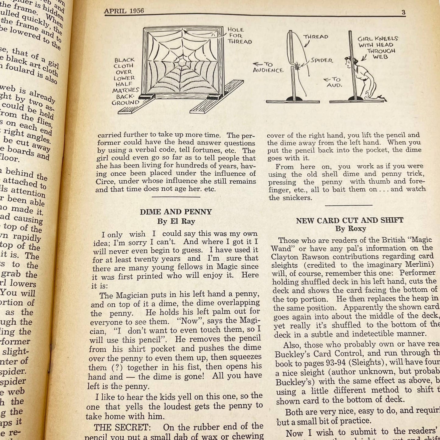 1956 April - Tops Magazine of Magic - Tricks Magicians TF7