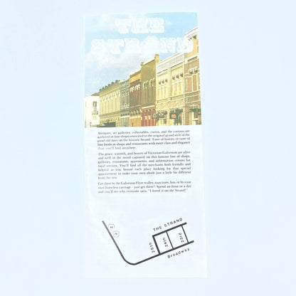 1983 The Strand Shopping Center Galveston TX Fold Out Brochure Map AC1