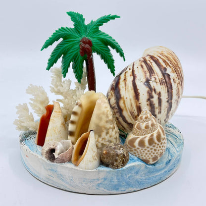 Vintage Seashell Art Beach Ocean Light Tested Working 7” TE7