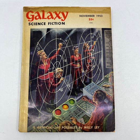 Galaxy Science Fiction Pulp Nov 1953 Is Artificial Life Possible Willy Ley TH9