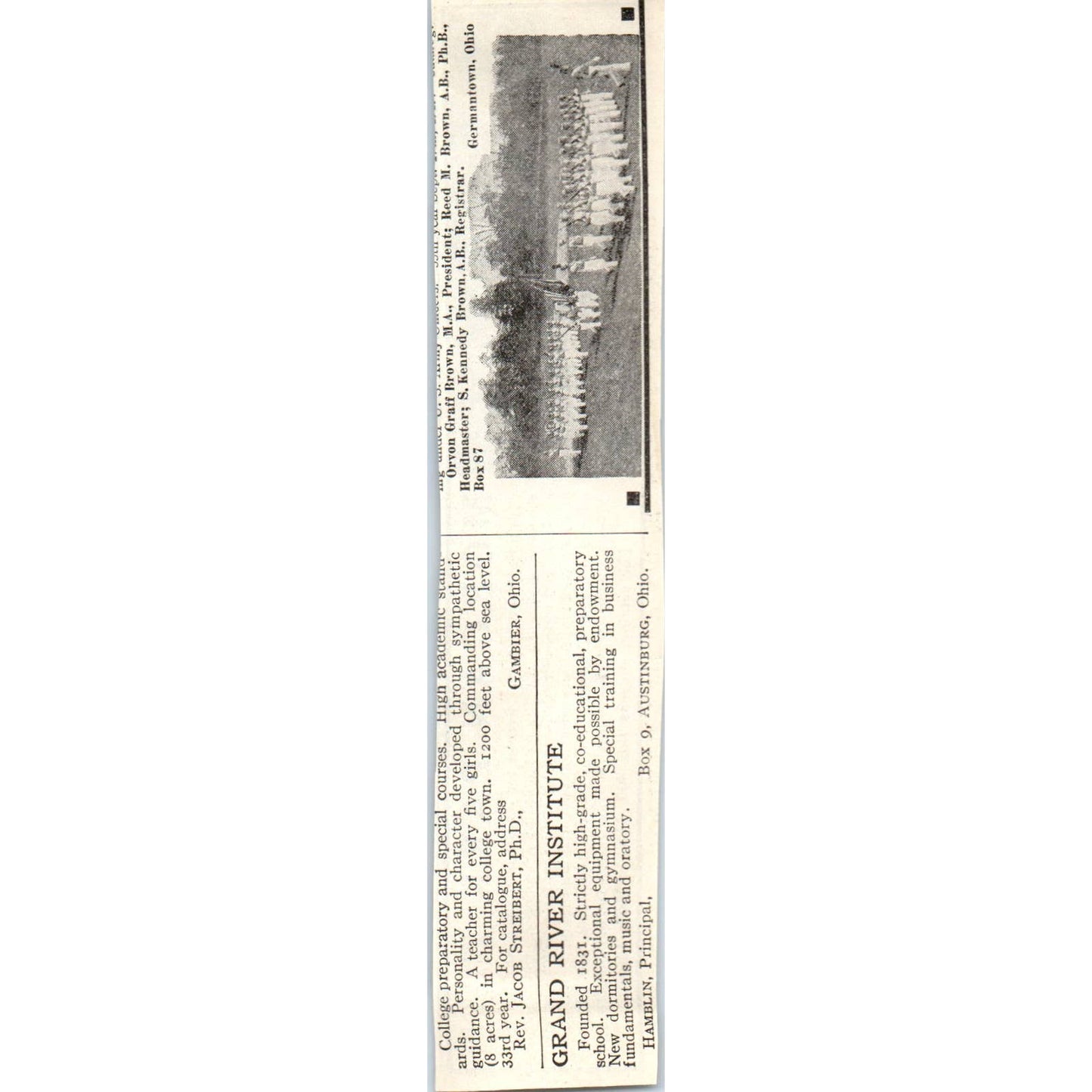 c1920 Harper's Ad - Morgan Park Illinois Military Academy Col. H.D. Abells EA3