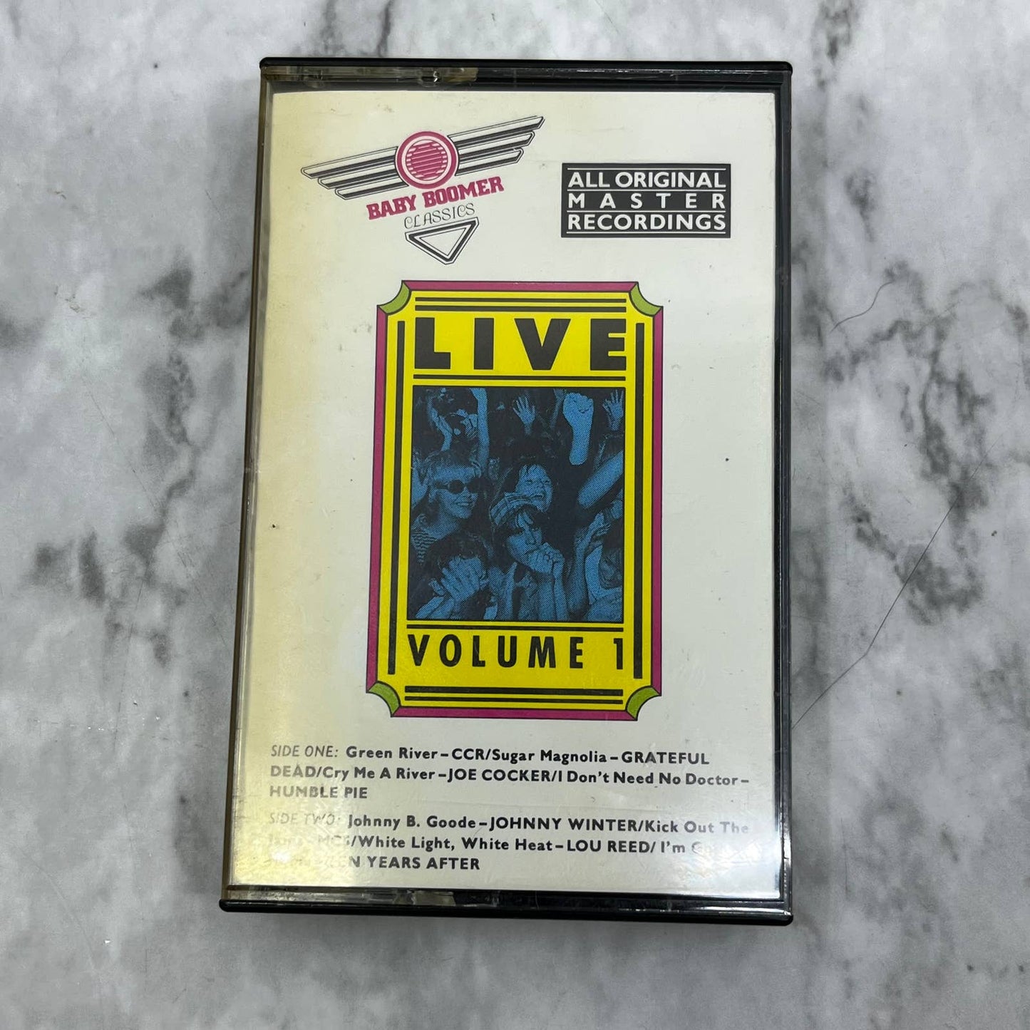 Baby Boomer Classics LIVE Volume 1 Rock Compilation Cassette Tape TJ6-80