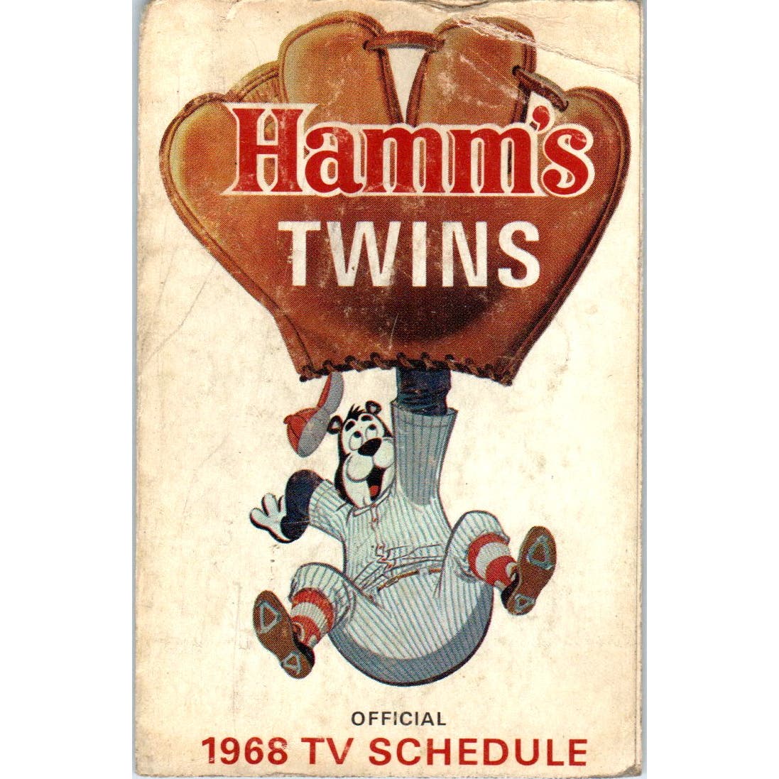 1968 Minnesota Twins Baseball Bear Hamms Pocket TV Schedule SB3