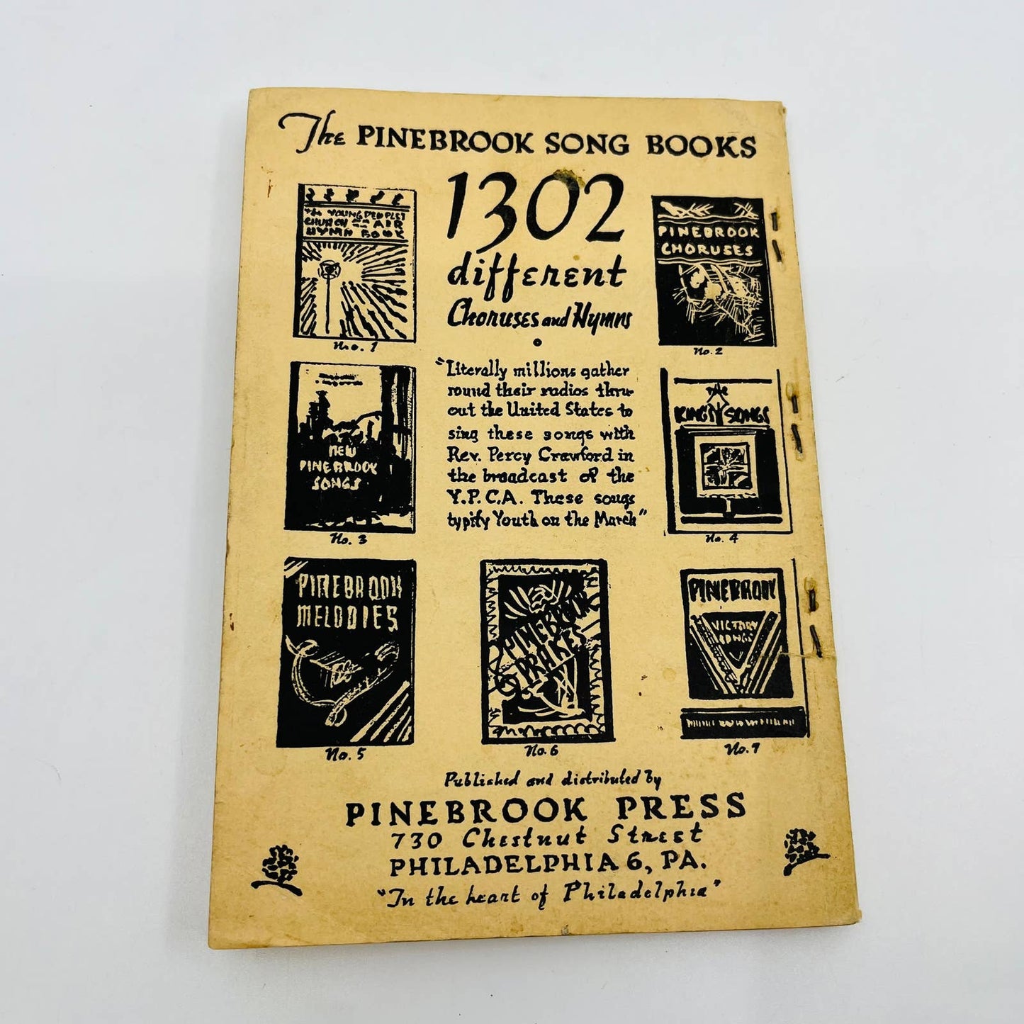 1946 Pinebrook Victory Songs Hymnal Sunday School Philadelphia Ruth Crawford TD7