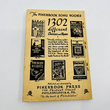 1946 Pinebrook Victory Songs Hymnal Sunday School Philadelphia Ruth Crawford TD7