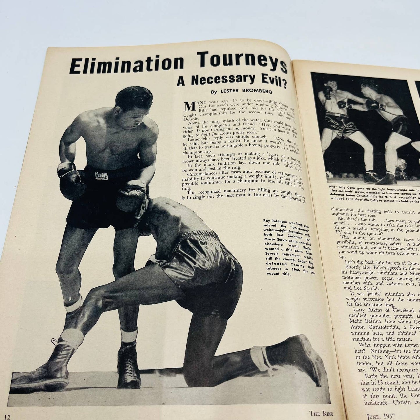 1957 June - The Ring Boxing Magazine Fullmer vs. Robinson TA5