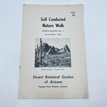 1962 Self Conducted Nature Walk Botanical Garden AZ Barnes Butte Papago Park L4-6