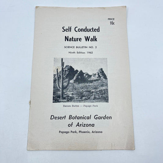 1962 Self Conducted Nature Walk Botanical Garden AZ Barnes Butte Papago Park L4-6