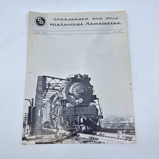 1977 July Chesapeake and Ohio Historical Newsletter C&O RR Thomas Dixon WV TE2