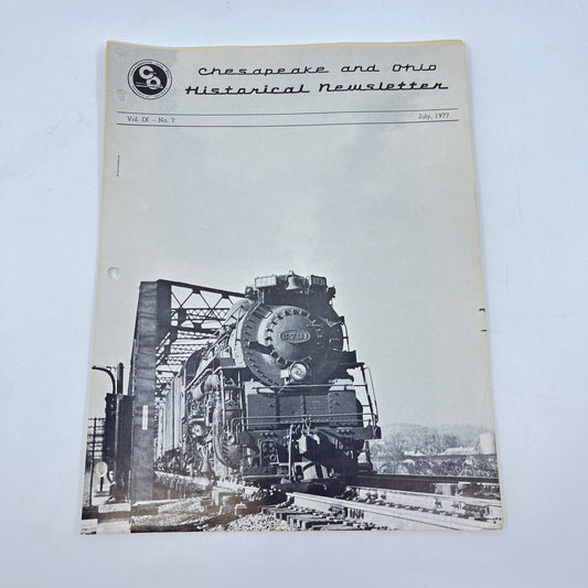 1977 July Chesapeake and Ohio Historical Newsletter C&O RR Thomas Dixon WV M1-2