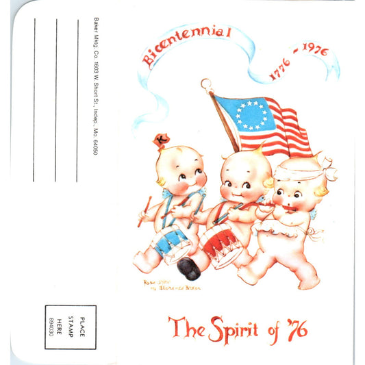 Kewpie Doll Spirit of 76 Postcard Envelope 1976 PB6