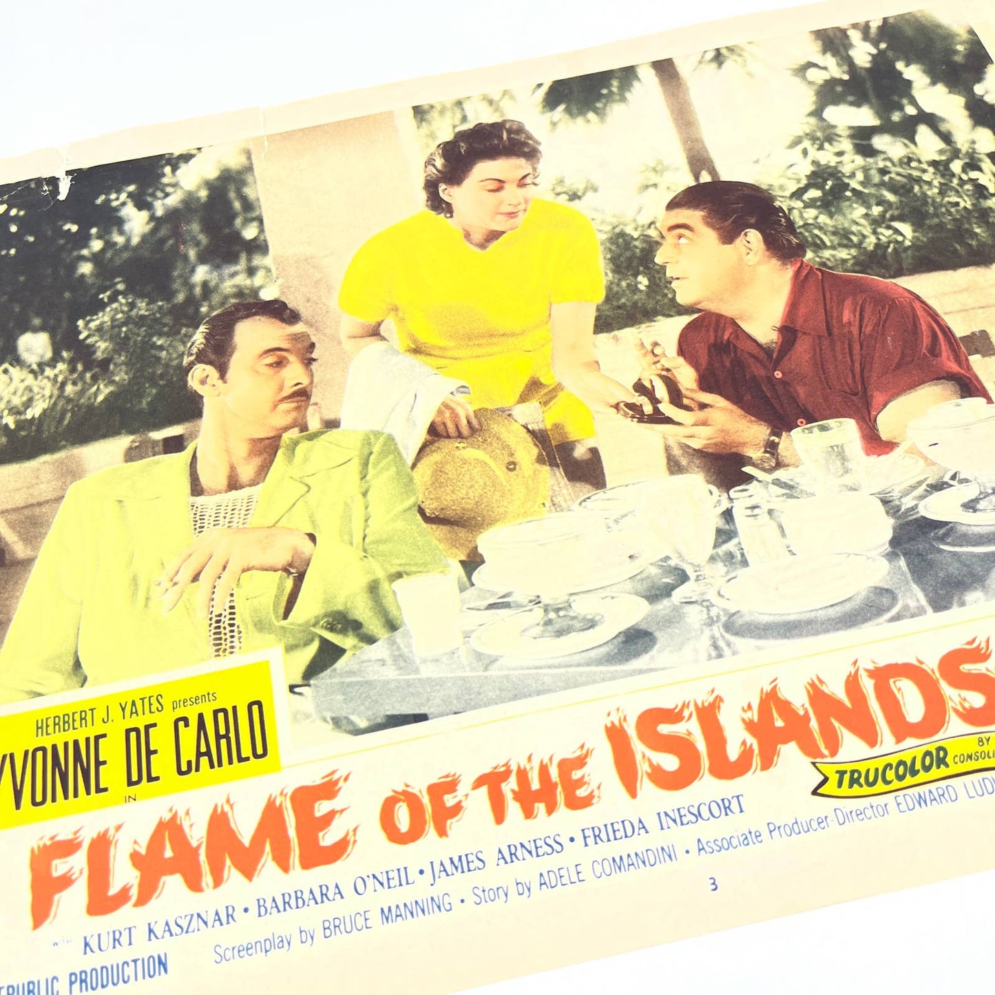 Flame of the Islands Yvonne De Carlo Howard Duff Zachary Scott Lobby Card FL4