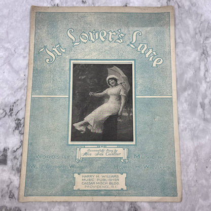 In Lover's Lane, Ida Gunther photo, 1912, Vintage Sheet Music TJ4