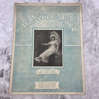 In Lover's Lane, Ida Gunther photo, 1912, Vintage Sheet Music V41-1