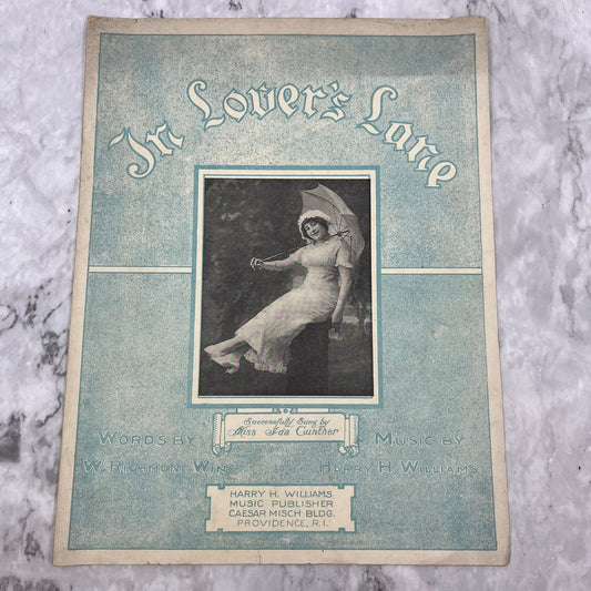 In Lover's Lane, Ida Gunther photo, 1912, Vintage Sheet Music V41-1