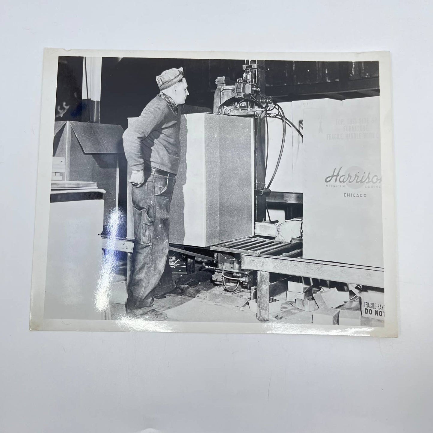 1940s Assembly Line Manufacturing Photo Harrison Kitchen Cabinets Chicago AA7-23