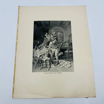 1880s Victorian Art Print Engraving MILLER VOSS AND THE CHASSEUR