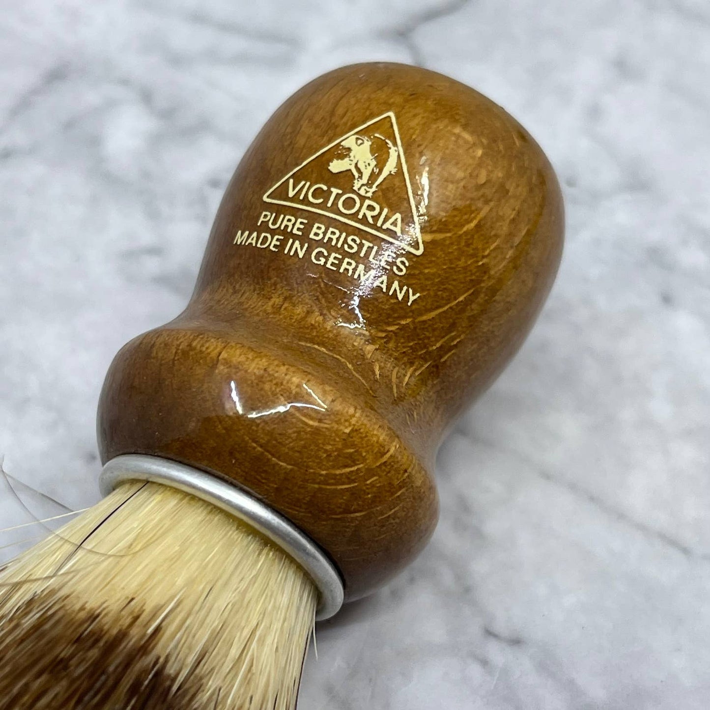 Vintage Victoria Hoffritz Badger Barber Shaving Brush Made in Germany MINT TE3