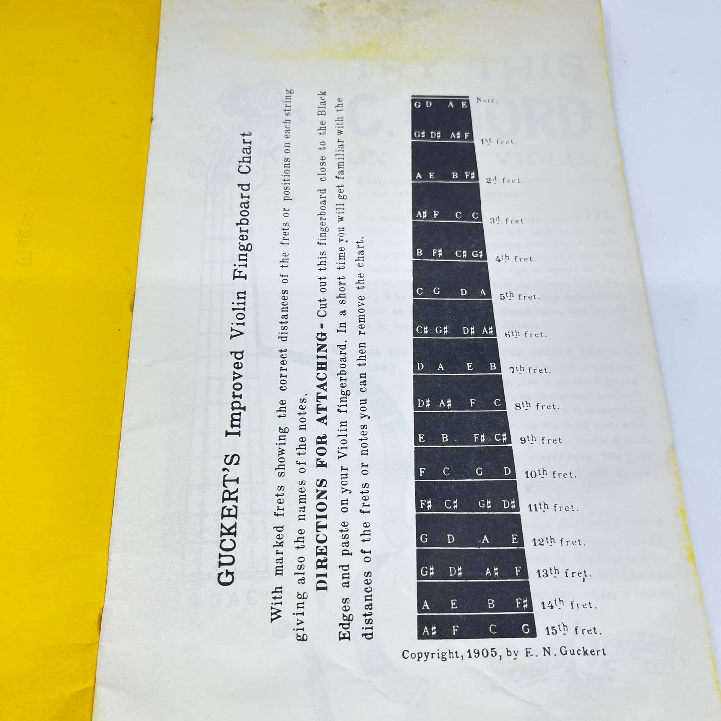 1905 Cuckert’s Chords, Scales & Melodies for Violin Without Notes or Teacher TF9