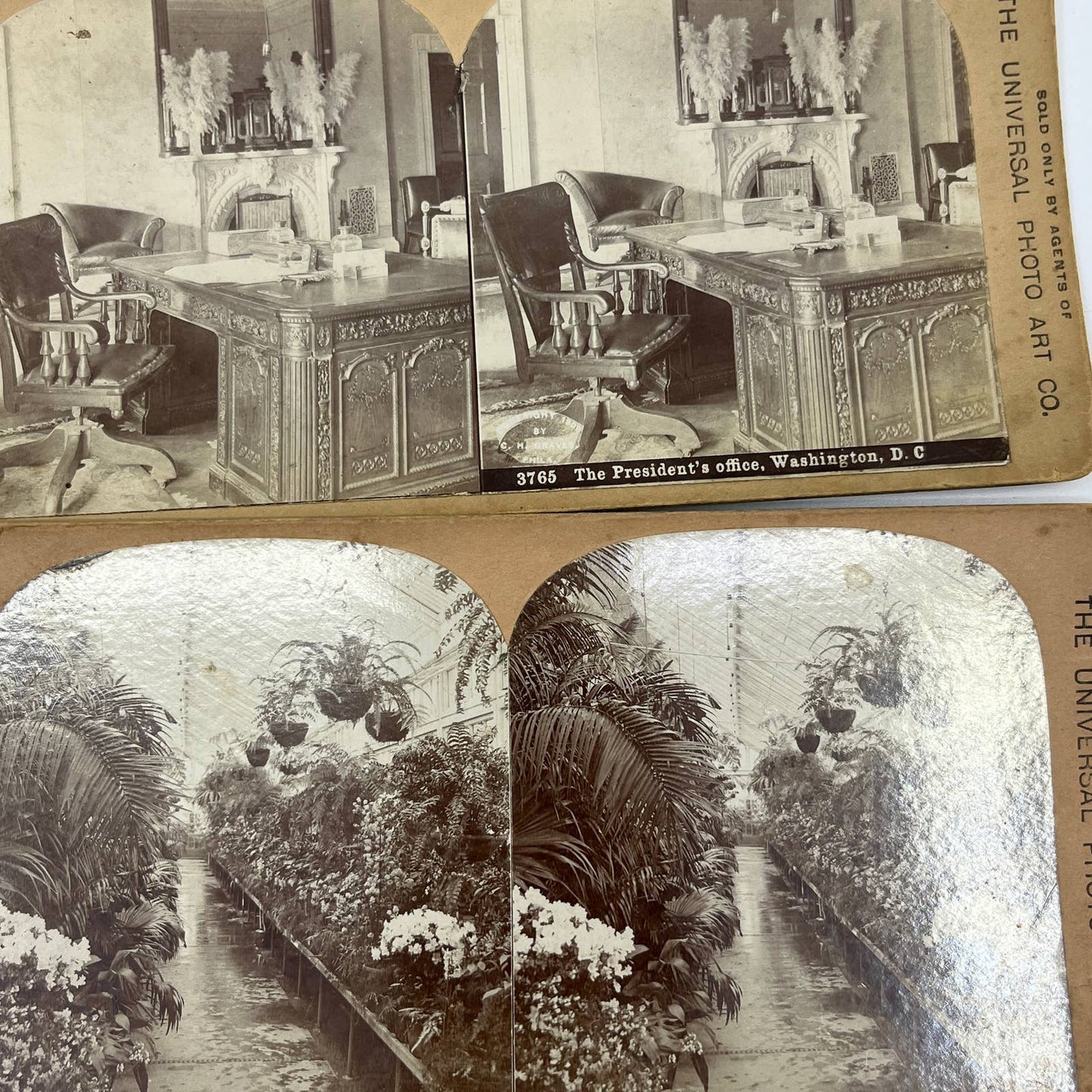 c1900 Lot of 6 Stereo View Cards Featuring The White HouseTA9