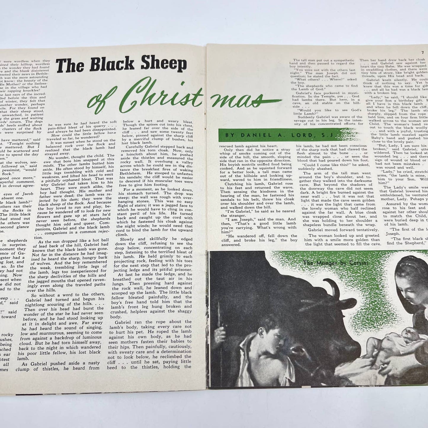 1949 Dec The Queen’s Work Catholic Teen Magazine Black Sheep of Christmas TE3-1