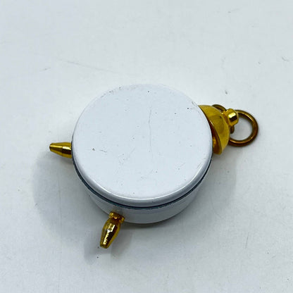 Vintage Fancy Mechanical Mini Clock White Untested SD3